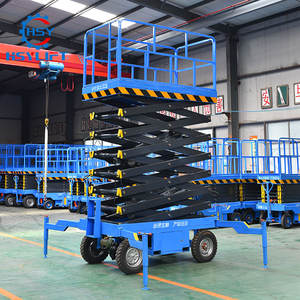 Plateforme de travail en hauteur <span class=keywords><strong>mobile</strong></span> manuelle hydraulique, élévateur à ciseaux électrique - Product Image 2