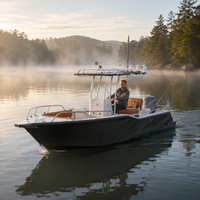 Nuevo Bote de Pesca Multifuncional Versátil de Aluminio con Mesa Extraíble en el Proa, Capacidad para 6 Personas, Ideal para Pesca Familiar