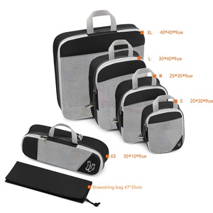 <b>Travel</b> Expandable <b>Luggage</b> Suitcase Organizer 6-pieces <b>Set</b> Mesh Cloth Compression Packing Cubes - Product Image 2