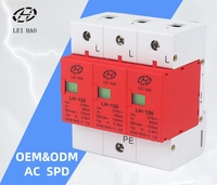 Parafoudre haute tension LEIHAO T2 120KA 3P 275V Dispositif de protection contre les surtensions Protection contre la foudre Système solaire industriel PBT CE
