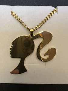 直销不锈钢镀金卡通吊坠项链时尚链条字母图案儿童时尚首饰 - Product Image 3