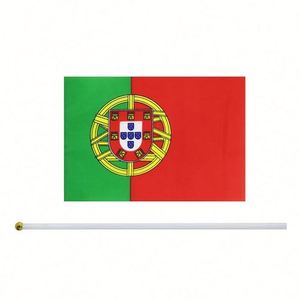 14x21cm 100% Polyester Hand Held Small Mini <b>Flag</b> Portugal Portuguese Stick National Country <b>Flags</b> Party Decorations - Product Image 4