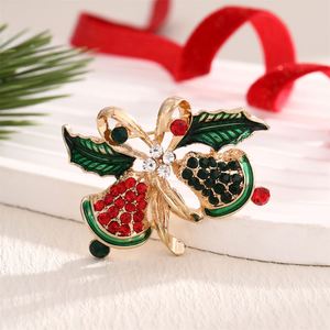 4cm <b>Christmas</b> Bell Brooch Fashionable Metal Badge with Unique Oil Drip Finish <b>Sweet</b> & Compact Clothing Accessory - Product Image 6