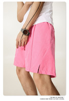 Vêtements pour hommes |   Shorts de plage imperméables en satin de coton polyester style américain tendance été 2025