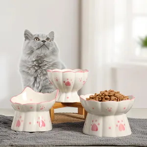 Ceramic pet food bowls Animal shaped tall pet food feeding bowls Factory direct