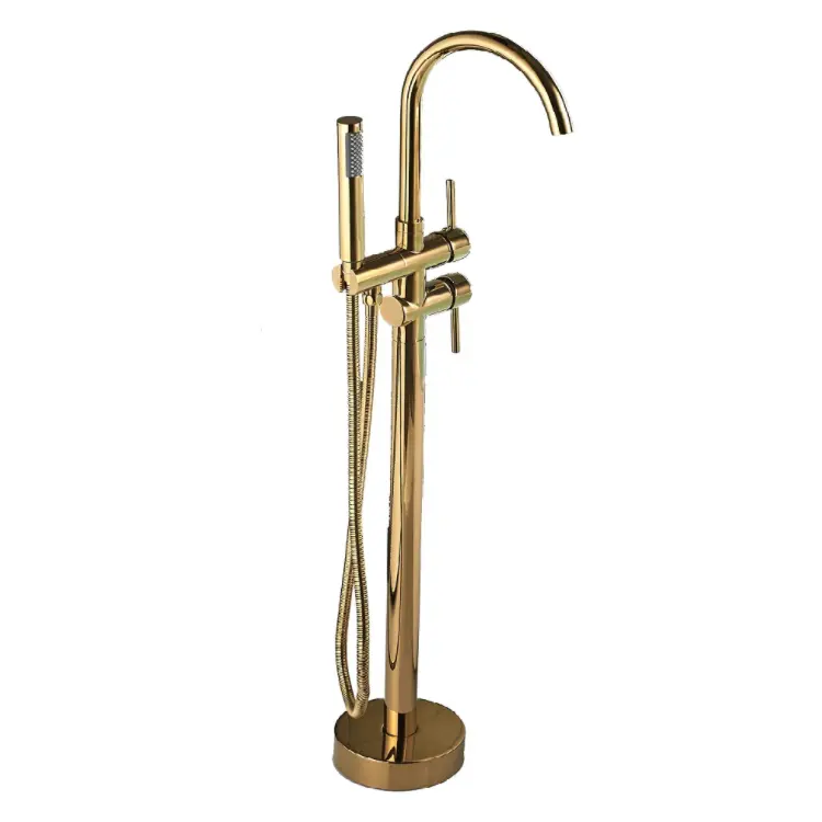 Vendita calda nuovo design moderno oro verticale vasca da bagno doccia set rubinetto del bagno