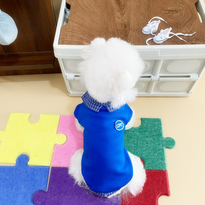 Tenues d'automne et d'hiver pour animaux de compagnie, sweat-shirt à carreaux en fausse fourrure, effet deux pièces, pour Schnauzers, Bichons, Shih Tzus, Maltese, sweat-shirt confortable - Product Image 2
