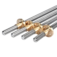 T8 T10 T12 T14 T16 T20 304 acier inoxydable CNC actionneur linéaire vis à billes filetage trapézoïdal vis à billes avec personnaliser