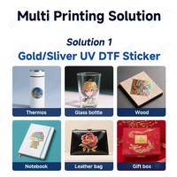 Fournisseur d'équipements d'impression numérique professionnels, imprimante UV DTF à plat, hybride, simple passage, A3, 60 cm, 3D, pour étiquettes et autocollants en TPU