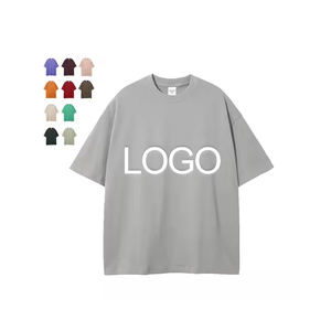 T-shirt ample et épais 260g, impression de logo personnalisée, coton peigné de haute qualité, tee-shirt uni pour homme - Product Image 1