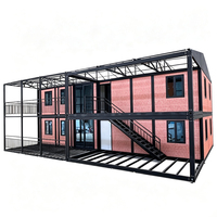 Container Prefabbricato in Acciaio con Pannelli Sandwich, Sede Modulare a Due Piani per Cantieri, Centro Amministrativo Portatile