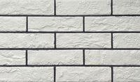 Revêtement mural en briques de culture blanches flexibles ultra-minces de 2-3 mm, aspect pierre texturé 3D, pour revêtement de façade extérieur et intérieur