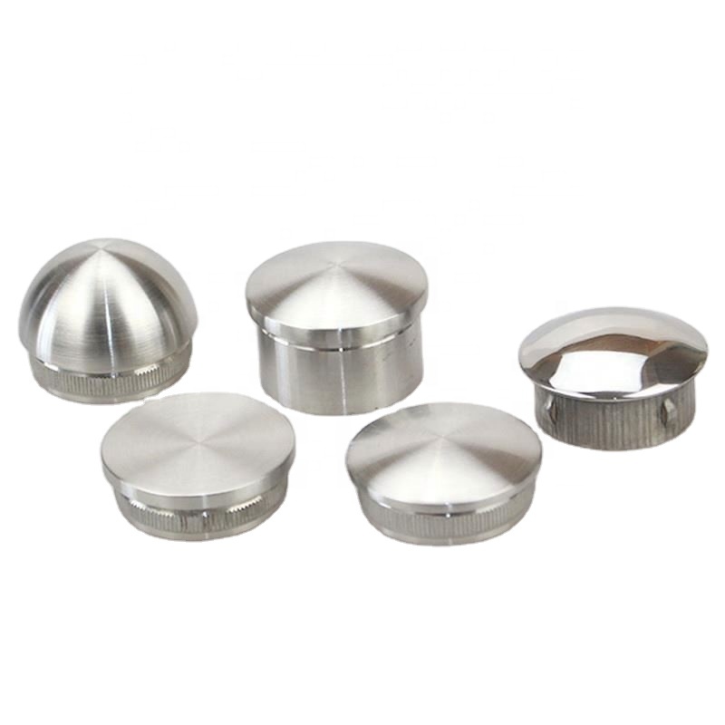 High Quality balustrade tube dome handrail fitting stainless steel pipe end cap