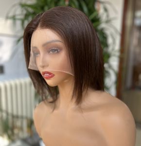 接着剤シルクトップシリコン医療用ウィッグバージンケラチンアラインヘア卸売人毛束サプライヤー医療用ウィッグ - Product Image 1