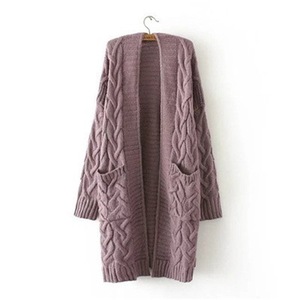 Suéter Abrigo de <span class=keywords><strong>Mujer</strong></span> Otoño <span class=keywords><strong>Invierno</strong></span> 2025, Versión Coreana, Holgado, Color Sólido, Cárdigan <span class=keywords><strong>Largo</strong></span> de Punto, Chaqueta Cálida - Product Image 6