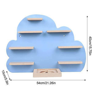 ZYX على شكل سحابة للأطفال عرض الحائط المغناطيسي رف أزرق للأطفال تخزين شخصيات الأذن مربع Toni - Product Image 4