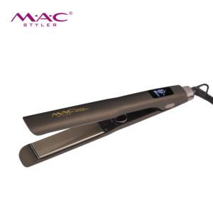 Lisseur et boucleur professionnel MAC Titanium 480F 2 en 1, double tension, écran LCD, chauffe rapide, <span class=keywords><strong>fer</strong></span> à <span class=keywords><strong>lisser</strong></span> de salon - Product Image 1