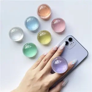 20MM crystal ball airbag stand Painted glass hemisphere mobile phone stand Clear crystal hemisphere airbag stand