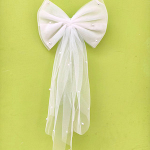 Voile <span class=keywords><strong>de</strong></span> mariée court élégant avec perles et nœud, idéal pour la mariée, la demoiselle d'honneur, accessoire <span class=keywords><strong>de</strong></span> séance photo <span class=keywords><strong>de</strong></span> mariage, cadeau romantique - Product Image 1