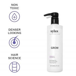 Shampoo densifiant exclusif pour femmes, épaissit les mèches de cheveux, rafraîchit, donne du volume, dit adieu aux frisottis et à l'amincissement, 500 ml, Sylax - Product Image 6