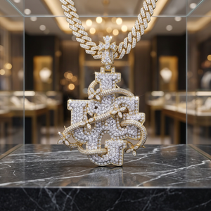 Custom 925 Silver Moissanite Pendant Iced Out <b>Letter</b> <b>Charm</b> VVS Round Brilliant Cut Hip Hop Jewelry - Product Image 3