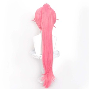 Peluca Larga y Lisa de Color Rosa Resistente al Calor para Cosplay de <span class=keywords><strong>Anime</strong></span> de Halloween para Mujer, AOKG-222 - Product Image 3