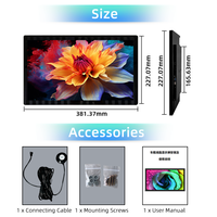 Monitor LCD Integrado Android de 15.6 Pulgadas, DC12-24V, con Control Remoto, Entrada HDMI AV, Pantalla para Pasajeros de Autobuses de Larga Distancia