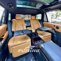 Range Rover Mise à niveau de l'intérieur de la voiture Modifié Quatre places avec panneau de table pliante arrière Modification de l'intérieur en métal pour sept places