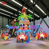 Manège de parc d'attractions, Manège de plage, Manège à rebond, Manège avion à commande autonome, Manège avion sauteur, 8 bras, 16 places, LED, FRP, Attraction personnalisée