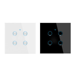 Interruptor <span class=keywords><strong>de</strong></span> Luz Táctil <span class=keywords><strong>de</strong></span> Pared para Hogar, Panel <span class=keywords><strong>de</strong></span> Vidrio Europeo <span class=keywords><strong>de</strong></span> 86mm, 4 Botones, <span class=keywords><strong>Precio</strong></span> Económico, UE/Reino Unido - Product Image 1