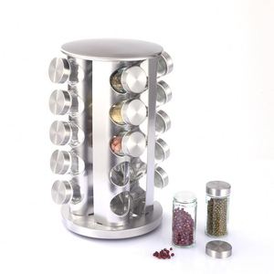 Factory Wholesale Revolving <b>Spice</b> Rack With 20/16/12/8 Jars Rotating <b>Spice</b> Rack Organizer Seasoning Organizer With <b>Labels</b> - Product Image 3