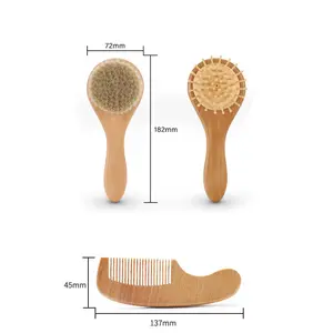 Детская деревянная щетка для волос
