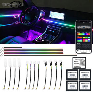 TECH-KING 18 en 1 Sinfonía interior Flow Chasing Light <span class=keywords><strong>Cambio</strong></span> de ambiente luz rgbw color fibra acrílica <span class=keywords><strong>coche</strong></span> luz ambiental - Product Image 3