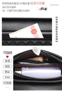 Nouveaux sacs à main de luxe confortables et légers pour femmes avec fermeture à glissière matériau PU étanche 3L + capacité - Product Image 2