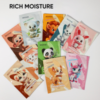 Masques coréens en tissu, série animaux de dessin animé, pour hydrater le visage, anti-âge, prévenir l'acné et l'excès de sébum, entretien quotidien, masques OEM
