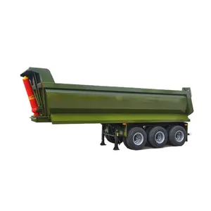 Hydraulic Cylinder 2/3/4 Axles U Type 50 Tons End Dump Trailer Tipper Semi Truck Trailer For Sale