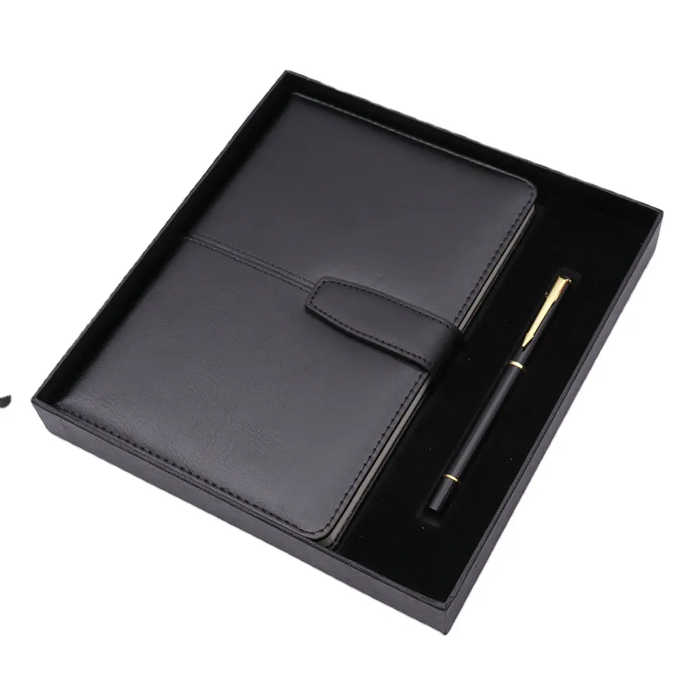 Yubon özel tasarım lüks paket kalem dergisi ile poliüretan deri defter hediye kutusu A5 yazma günlüğü dizüstü hediye iş için Set