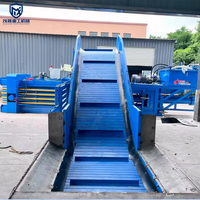 Presse à balles horizontale hydraulique automatique PLC de qualité industrielle pour le recyclage du papier, du carton et du film, pour les centres de recyclage