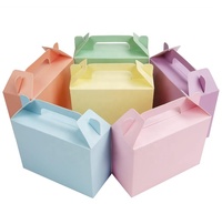 Gable Gift Box Boîtes à bonbons en papier coloré Snack Goodie Cake Treat Boxes pour enfants Anniversaire Baby Shower Holiday Party Favors