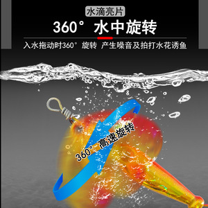 Señuelo de spinning compuesto de colores Leadfish Cross Border con anzuelo triple de pluma reforzada para pesca de lubina - Product Image 5