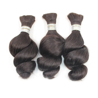 Paquetes de Cabello Humano Virgen 15A con Ondas Suaves, 100% Virgen Vietnamita, Negro Natural, para Mujeres, Cabello Grueso y Denso, Doble Trama a Máquina, Permanente