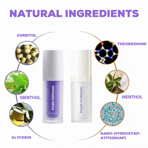 New Arrival Purple <strong>Colour</strong> <strong>Corrector</strong> Instant Teeth Whitening Non Peroxide Gentle Formula Whitening <strong>Toothpaste</strong> - Product Image 2