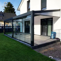 Pérgola independiente de aluminio para patio trasero, espacio exterior para vivir y cenar