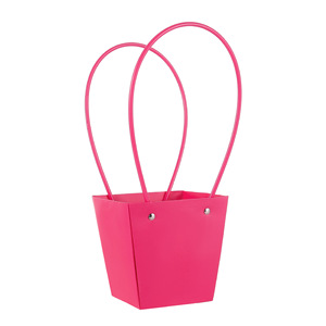 Boîte à fleurs en carton blanc imperméable <span class=keywords><strong>de</strong></span> forme trapézoïdale portable <span class=keywords><strong>de</strong></span> couleur macaron, pour bricolage en salon, sac en carton laminé pour œillets - Product Image 3
