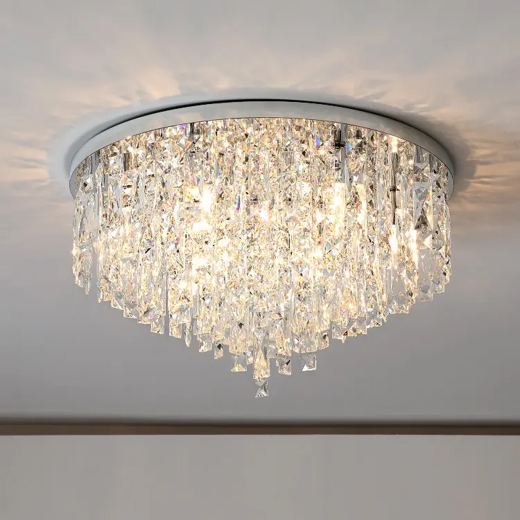 hotel lighting fixtures Silver color chandeliers ceiling luxury modern lamp home decor lights