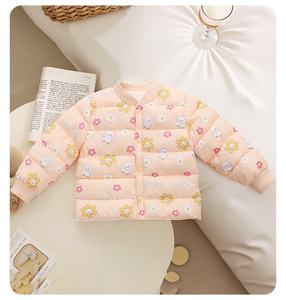 MAM2909 - <span class=keywords><strong>Manteau</strong></span> en coton doublé automne-hiver pour garçons et filles, fermeture à simple boutonnage, chaud et décontracté, motif imprimé pour bébé - Product Image 3