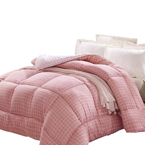 Nhà Máy Trực Tiếp Siêu Mềm Chất Lượng Cao Rắn Màu Trắng Phòng Ngủ Khách Sạn Duvet Sọc 100% Bông Chăn - Product Image 1