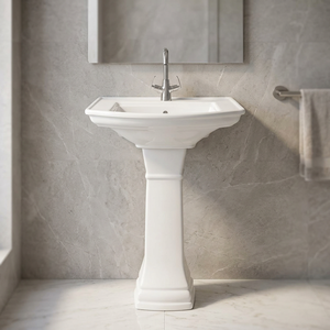 Produits de salle de bain indiens de haute qualité, lavabos sur pied, articles sanitaires en céramique, lavabos au sol design pierre - Product Image 2