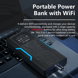 เราเตอร์ WiFi แบบดูอัลแบนด์พร้อมแบตสำรองและฟังก์ชันทวนสัญญาณแบบพกพาสำหรับกลางแจ้งมี WiFi6 10000มิลลิแอมป์ต่อชั่วโมง300Mbps 4G/5g - Product Image 3