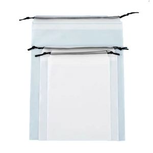 Custom Clear PE/PVC Biodegradable Drawstring T-Shirt Bag Waterproof Dust Proof Packaging Clothing Shoes Socks Fur Screen Printed - Product Image 3